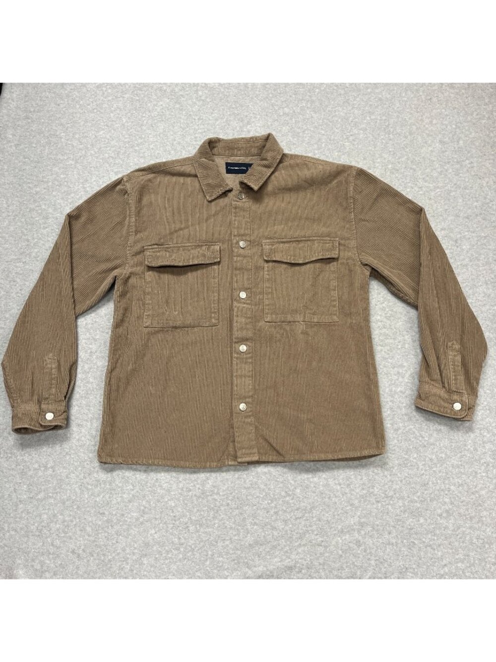Abercrombie & Fitch Corduroy Shirt Jacket Brown Size M Workwear Button Up Shirt